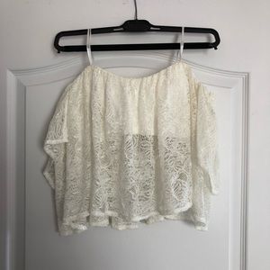 Strapless off the shoulder tube top